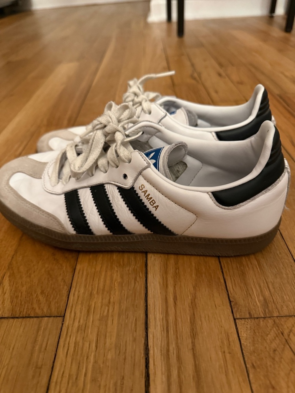 adidas Samba White Black and Gum Low-Top Sneakers - Picture 2 of 3